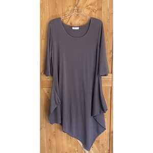 Bryn Walker Bamboo Tunic Dress Womens A-Line Asymmetrical Lagenlook
